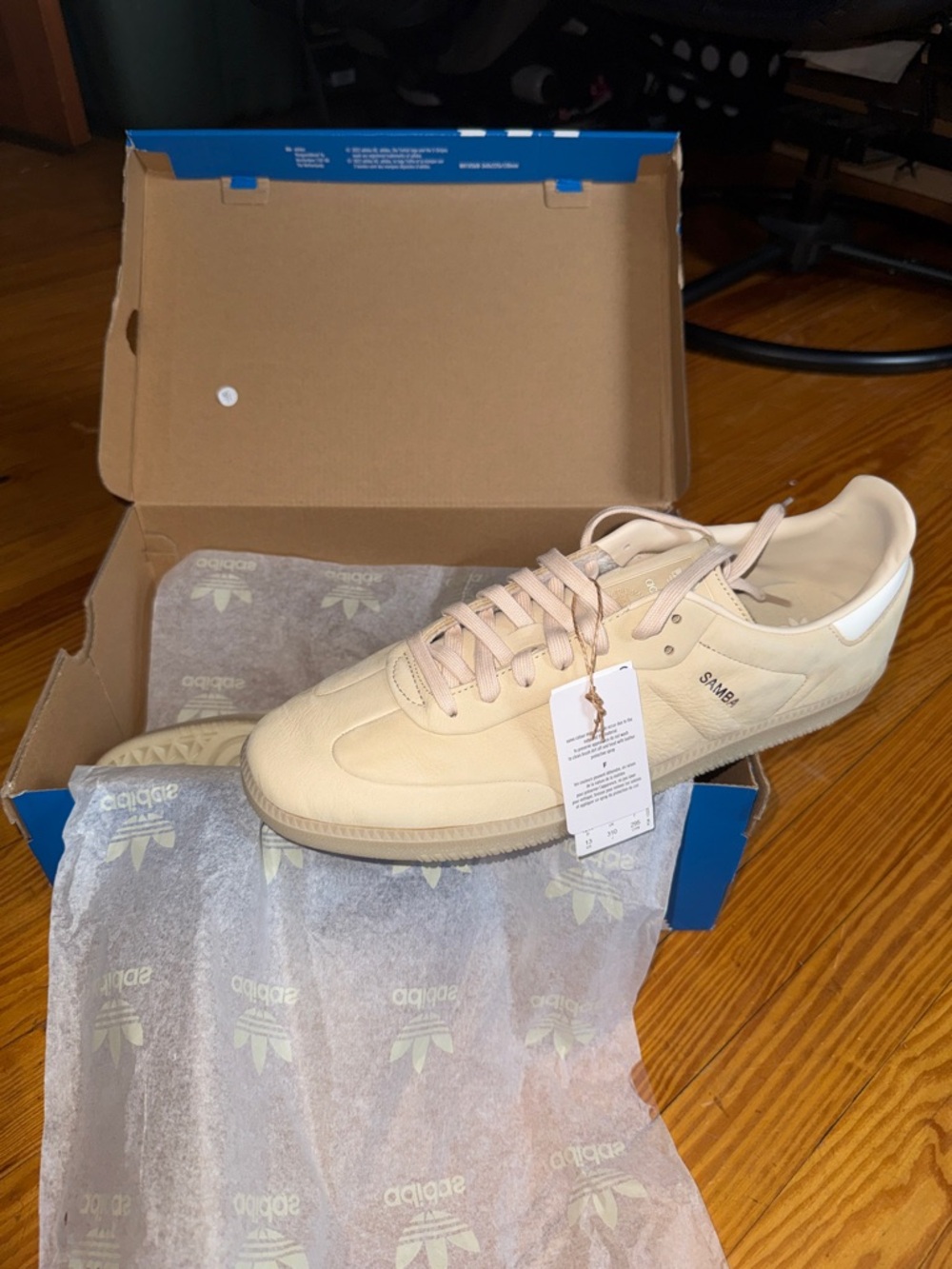 adidas Samba Cream Leather Sneakers